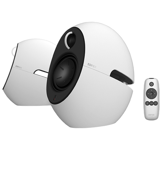 רמקולים בלוטות' מולטימדיה עוצמתיים מעוצבים בצבע לבן אדיפייר Edifier E25HD Luna Eclipse 2.0 Multimedia Speaker 74W RMS 24bit 96kHz Bluetooth White